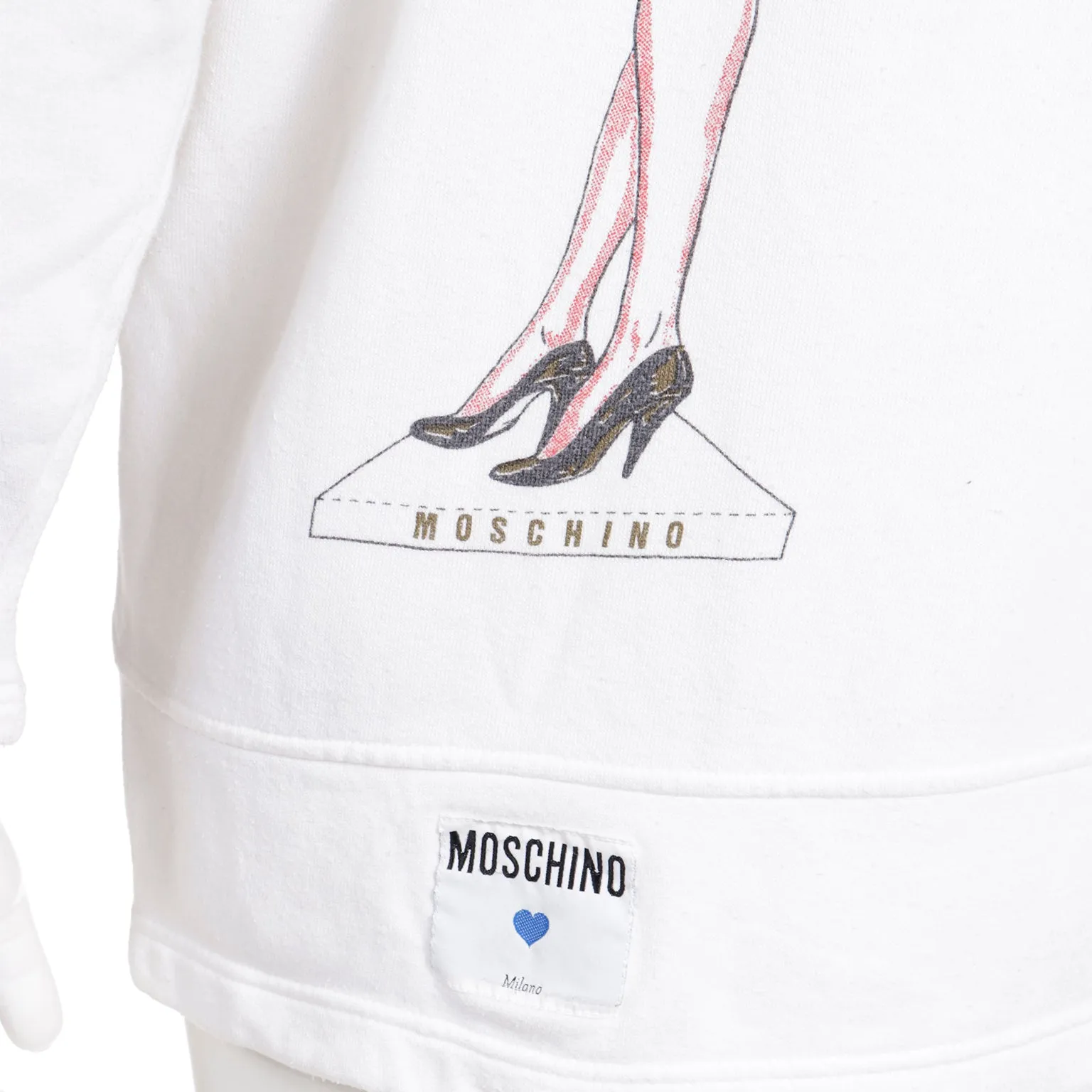 1984/85 Franco Moschino Paper Doll in Pearls & Cowboy Hat Sweatshirt Top