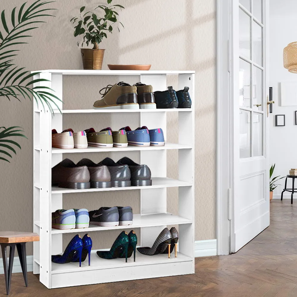 6-Tier White Shoe Rack for 30 Pairs, Eco-Friendly - Artiss