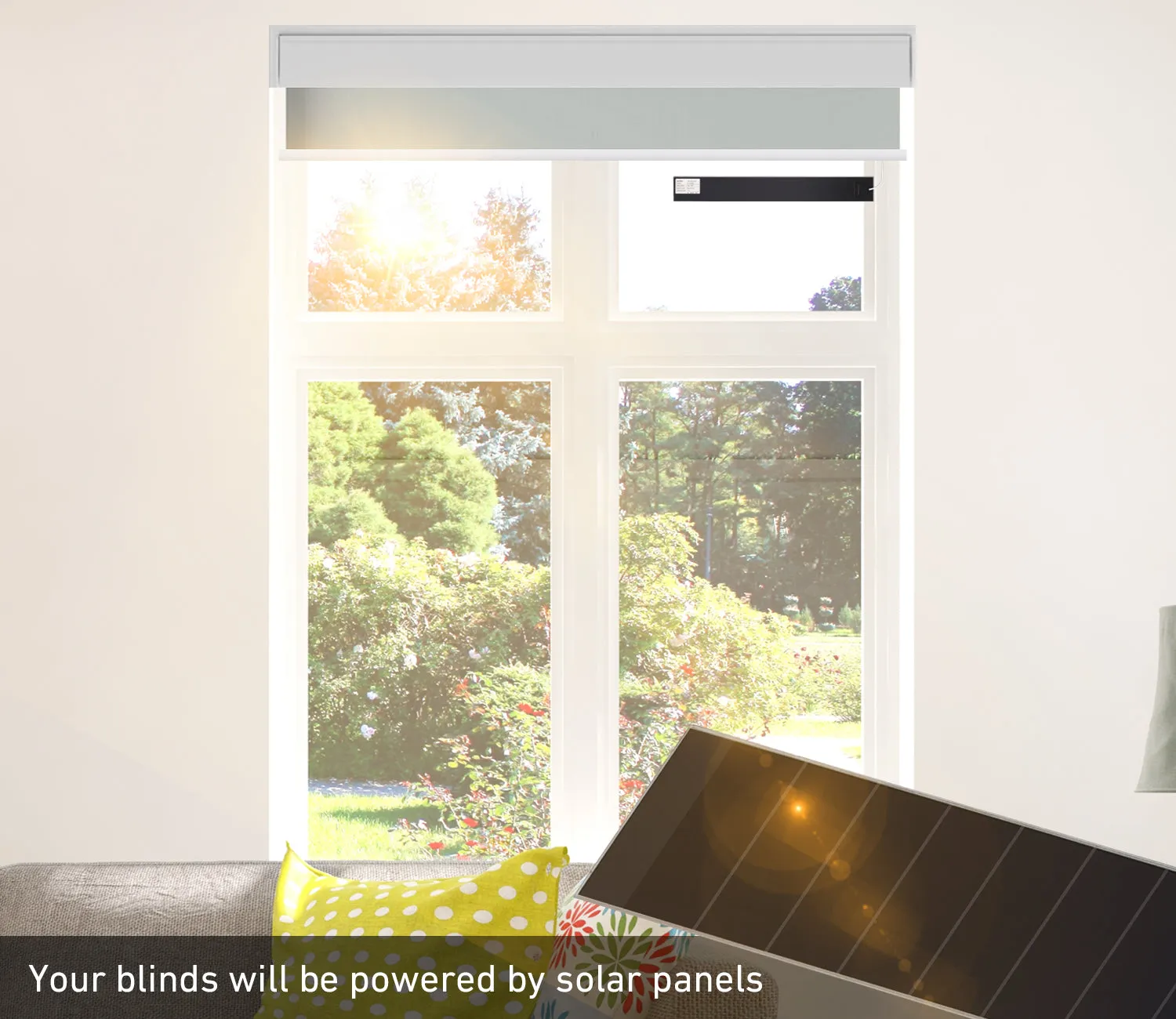 8.4V Li-ion Solar Panel Kit - Solar Panel Power for Motorized Shades, Blinds and Curtains