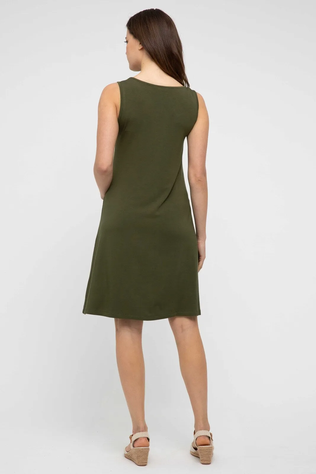 Adele Maternity Dress - Dark Olive