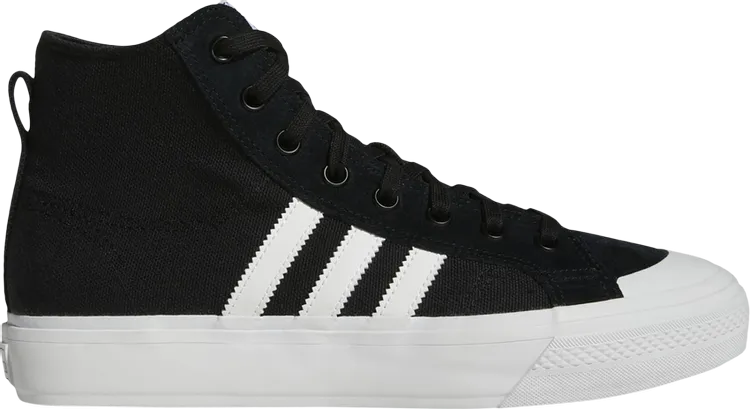 Adidas Nizza High ADV 'Black Bliss Blue' sneakers, black