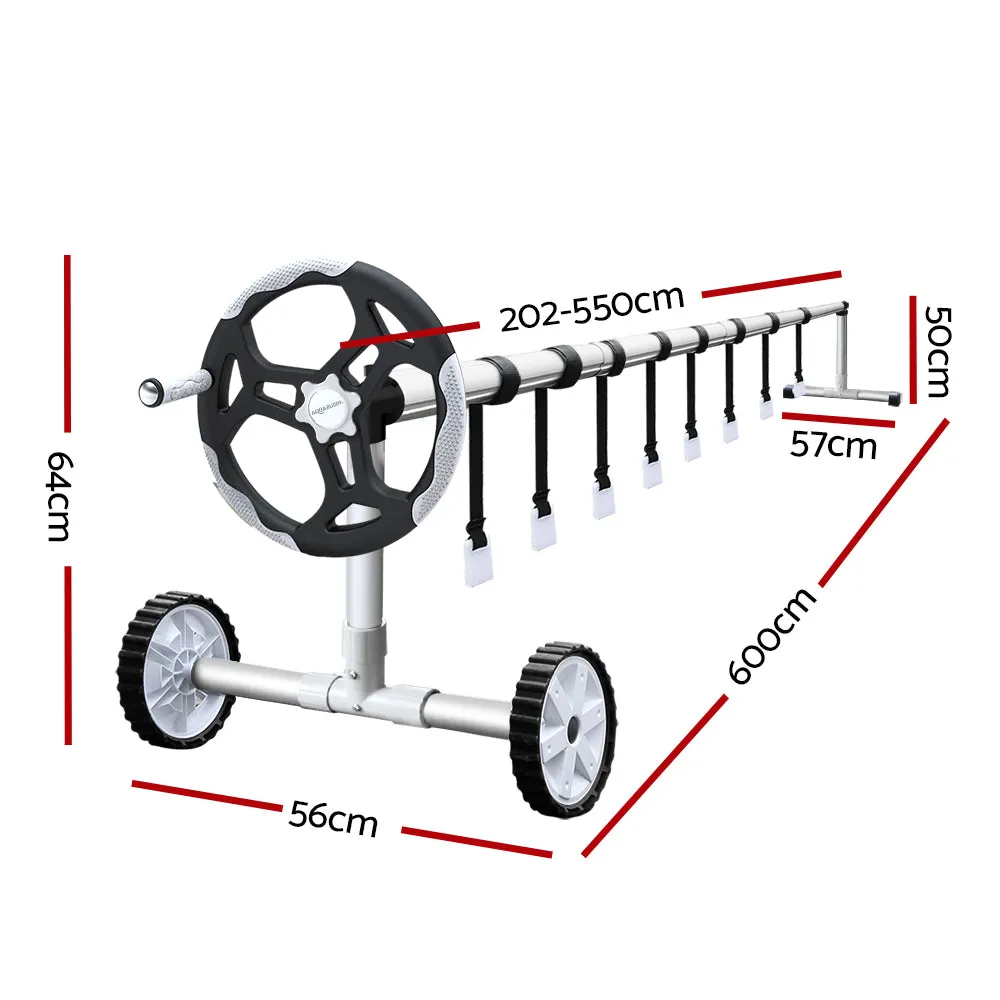 Adjustable Aluminium Pool Roller & 500 Micron Solar Cover, Aquabuddy