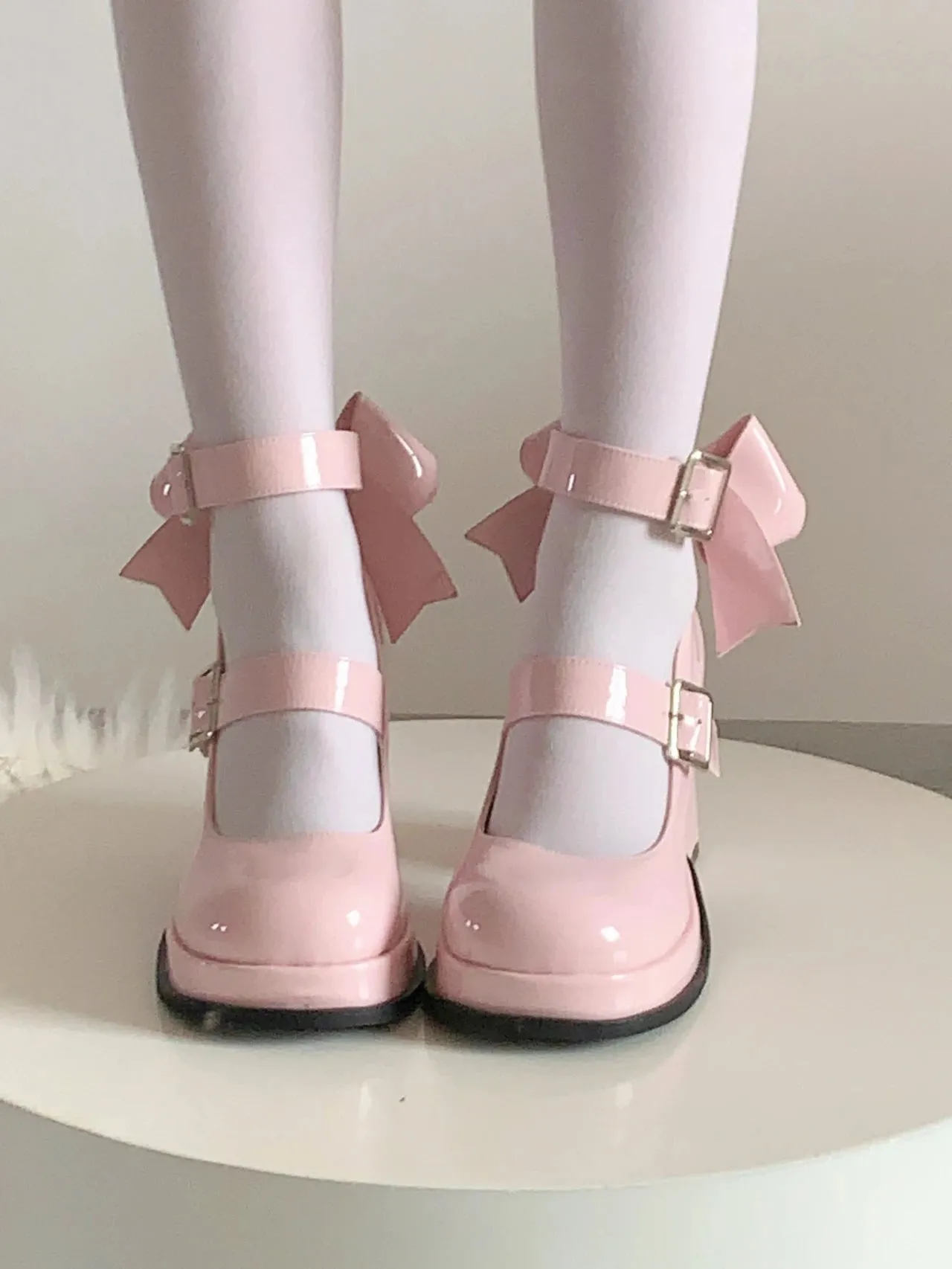 Aiertu Bow Mary Jane High Heels Women Shoes Dress Lolita Shallow Fashion Sandals New 2024 Spring Designer Casual Pumps