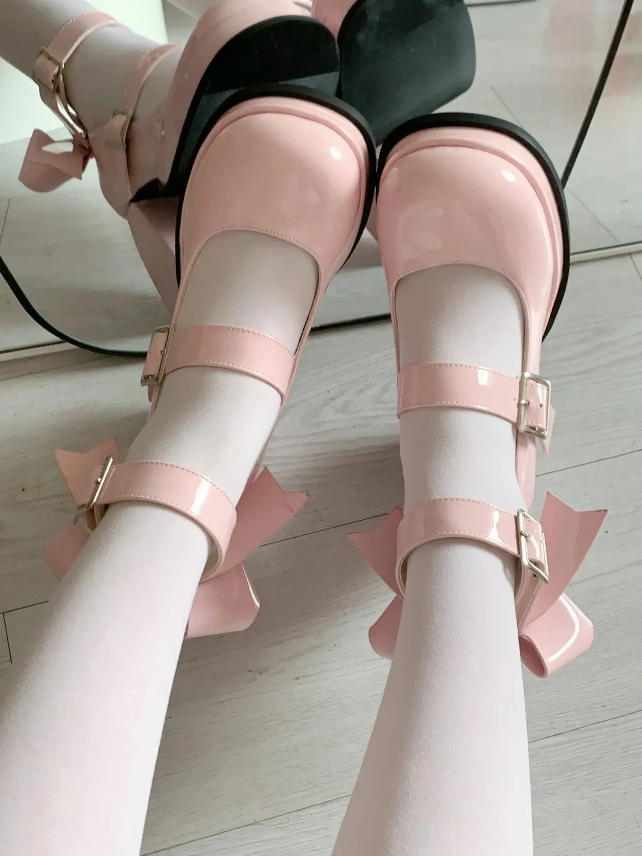 Aiertu Bow Mary Jane High Heels Women Shoes Dress Lolita Shallow Fashion Sandals New 2024 Spring Designer Casual Pumps