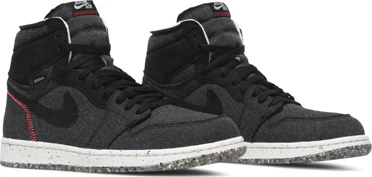 Air Jordan 1 High Zoom Crater Sneakers, Black