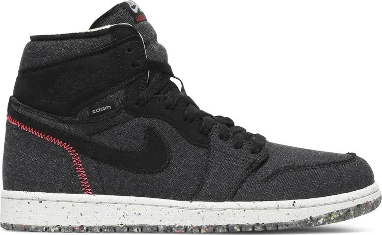 Air Jordan 1 High Zoom Crater Sneakers, Black