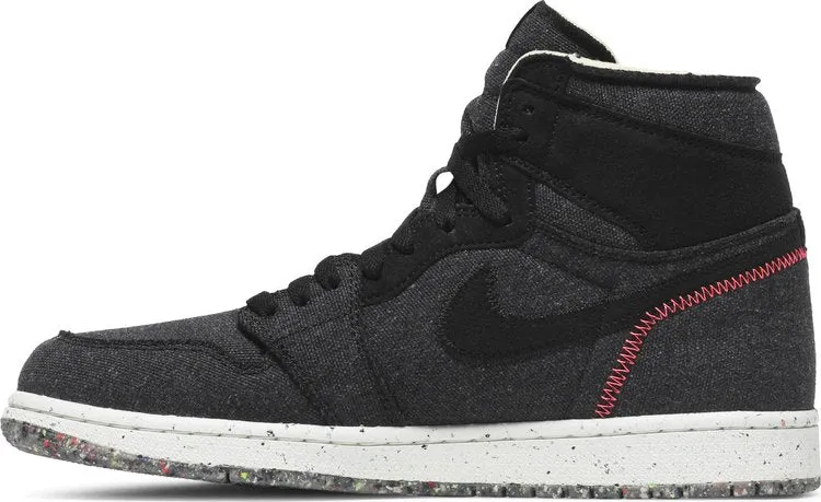 Air Jordan 1 High Zoom Crater Sneakers, Black