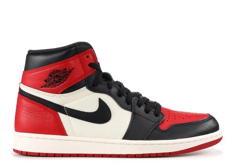 AIR JORDAN 1 RETRO HIGH OG 'BRED TOE' sneakers, red