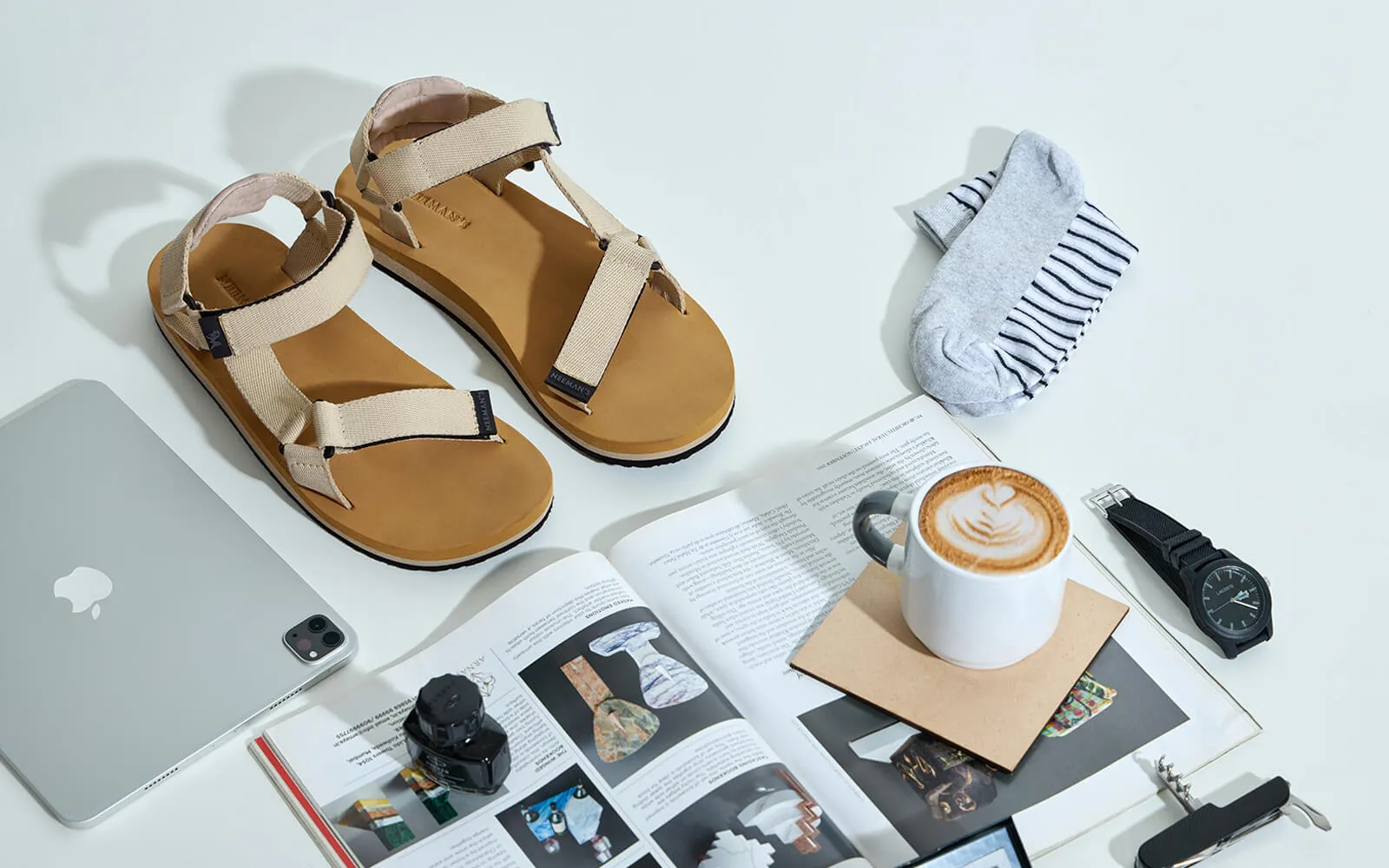 Airy Strap Sandals : Tan-Beige