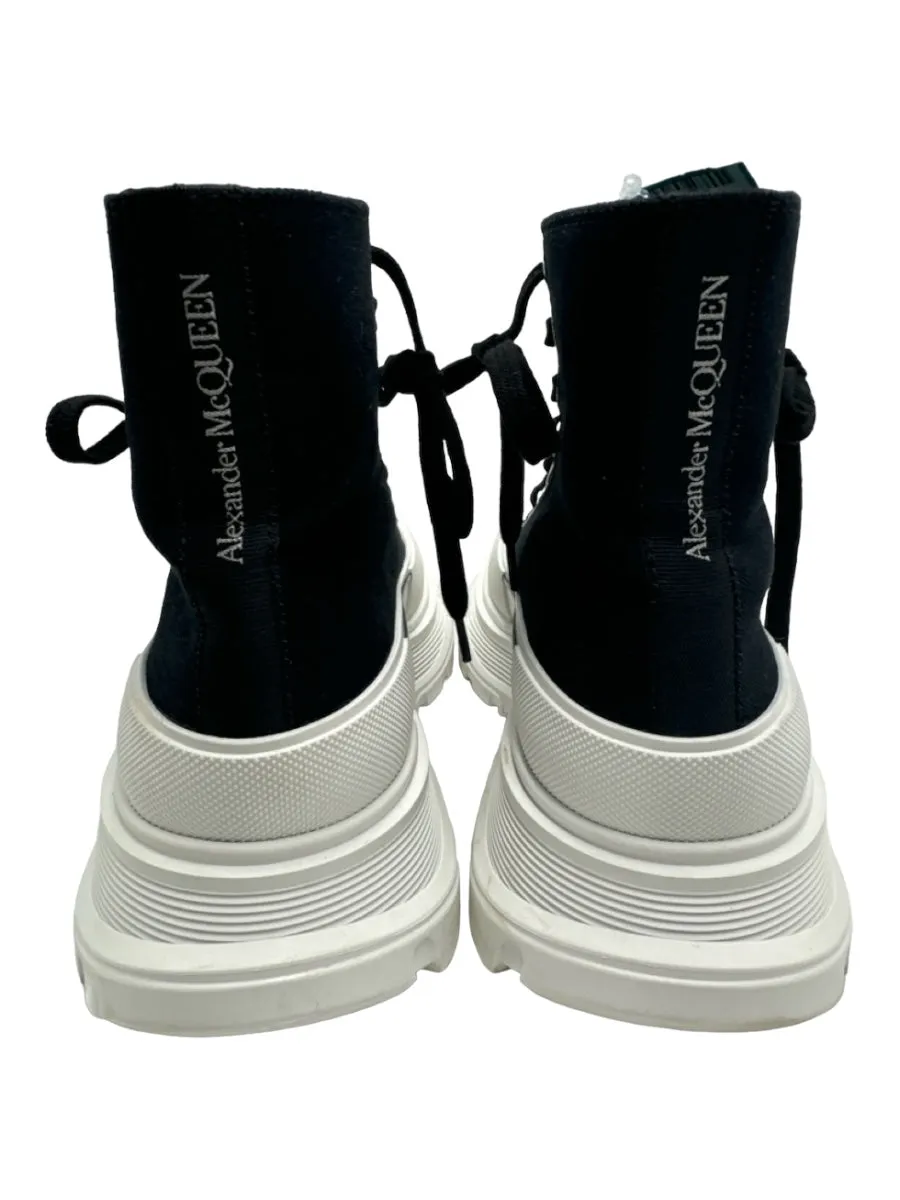 Alexander McQueen Shoe Size 38.5 Black & White Canvas Platform lace up Sneakers