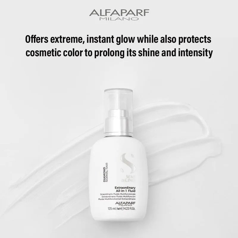 Alfaparf Milano Semi Di Lino Diamond Extraordinary All-In-One Leave-In Fluid With Thermal Protection For Normal Hair 125ml