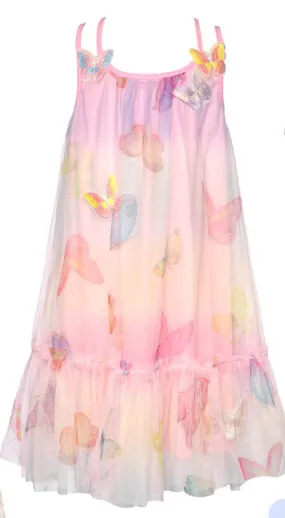 Baby Sara - Butterfly Patch Mesh Pastel Dress