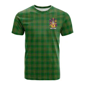 Begg Irish Clan Tartan Cotton T-shirt with Coat of Arms