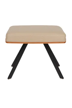 Beige Leather Stool | Zuiver Frie