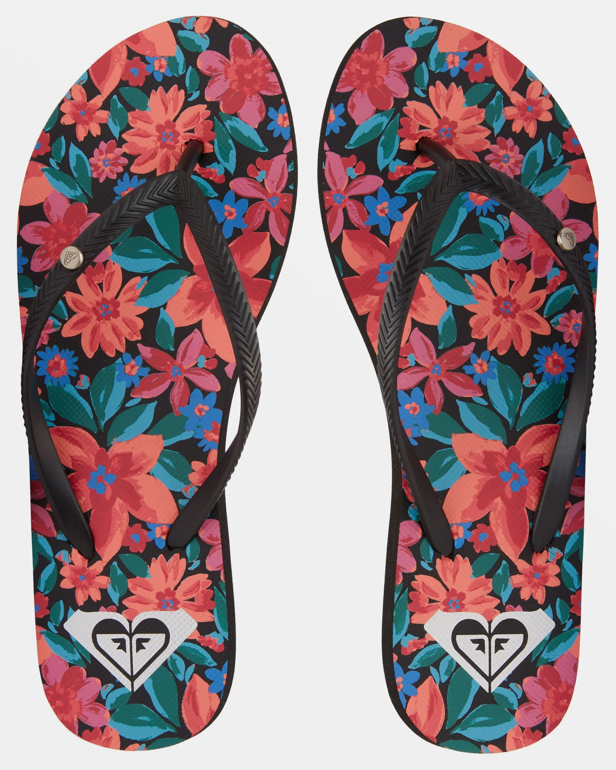 Bermuda Sandals - Black/Cactus Flower