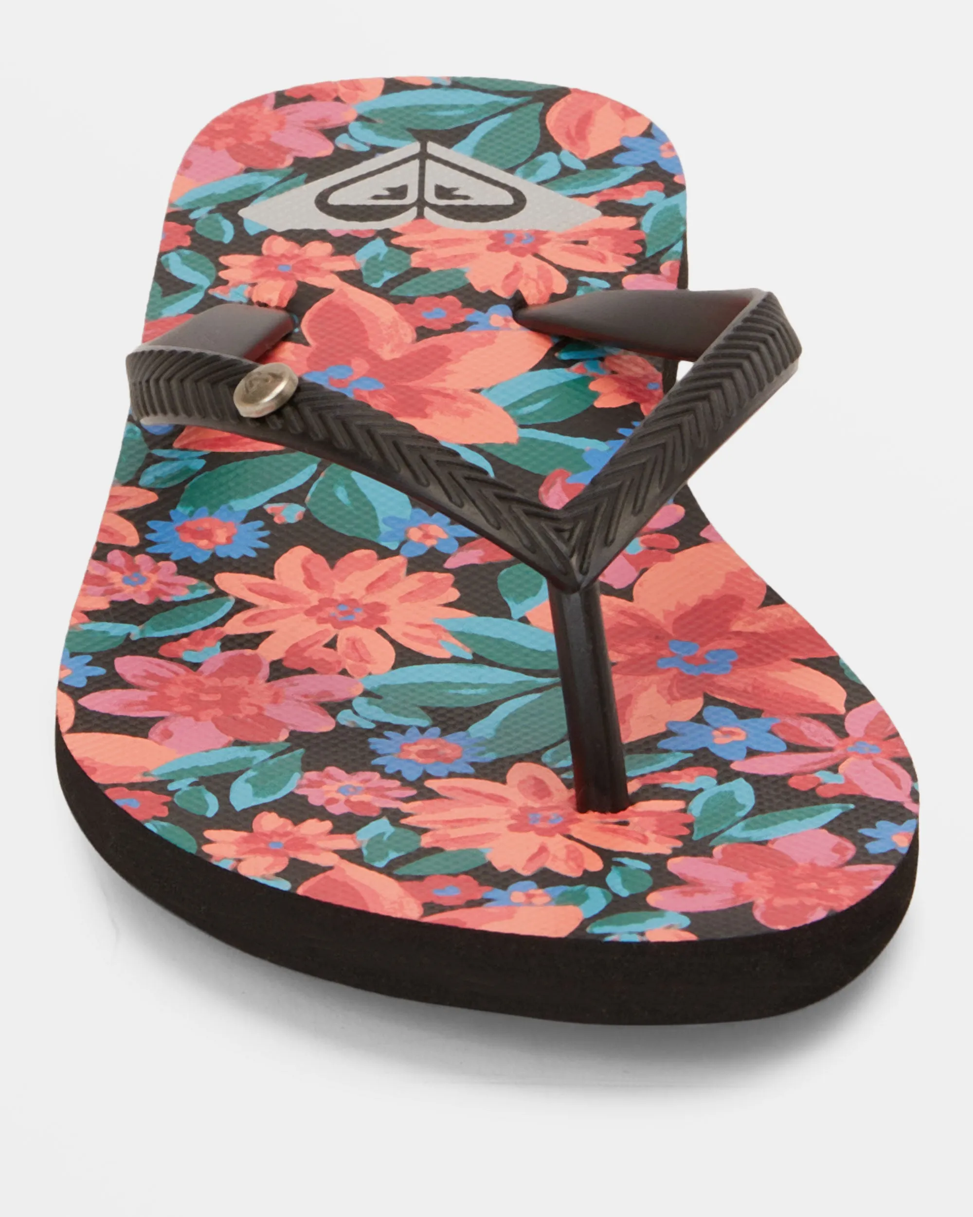 Bermuda Sandals - Black/Cactus Flower