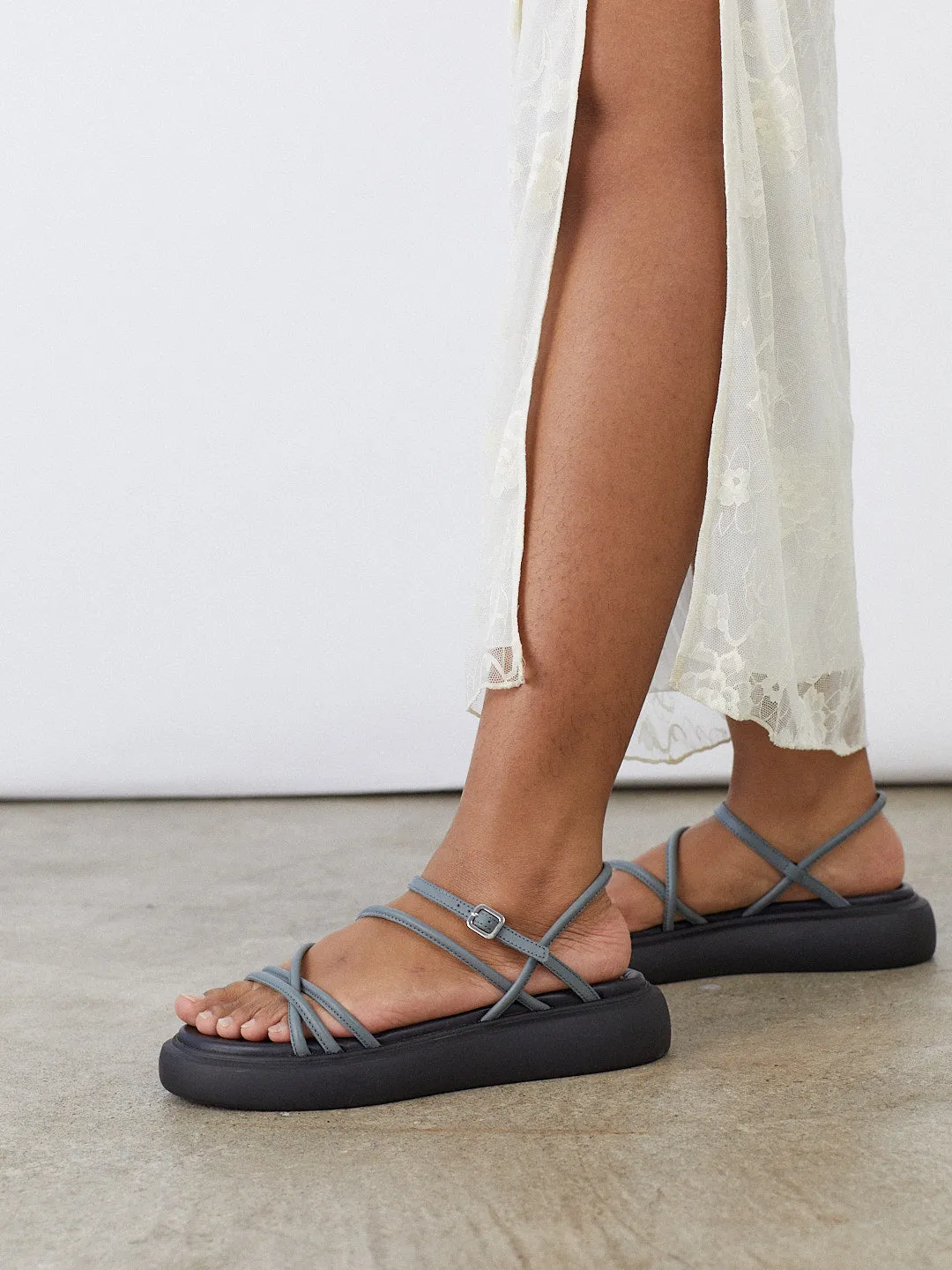 Blenda Strappy Sandal - Ash Blue