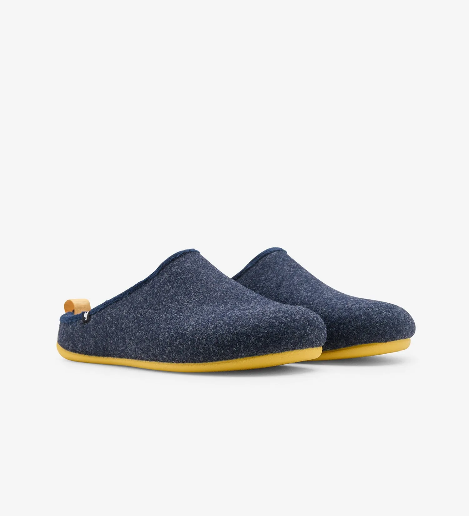 Borj eco felt mule slippers, contrast rubber soles