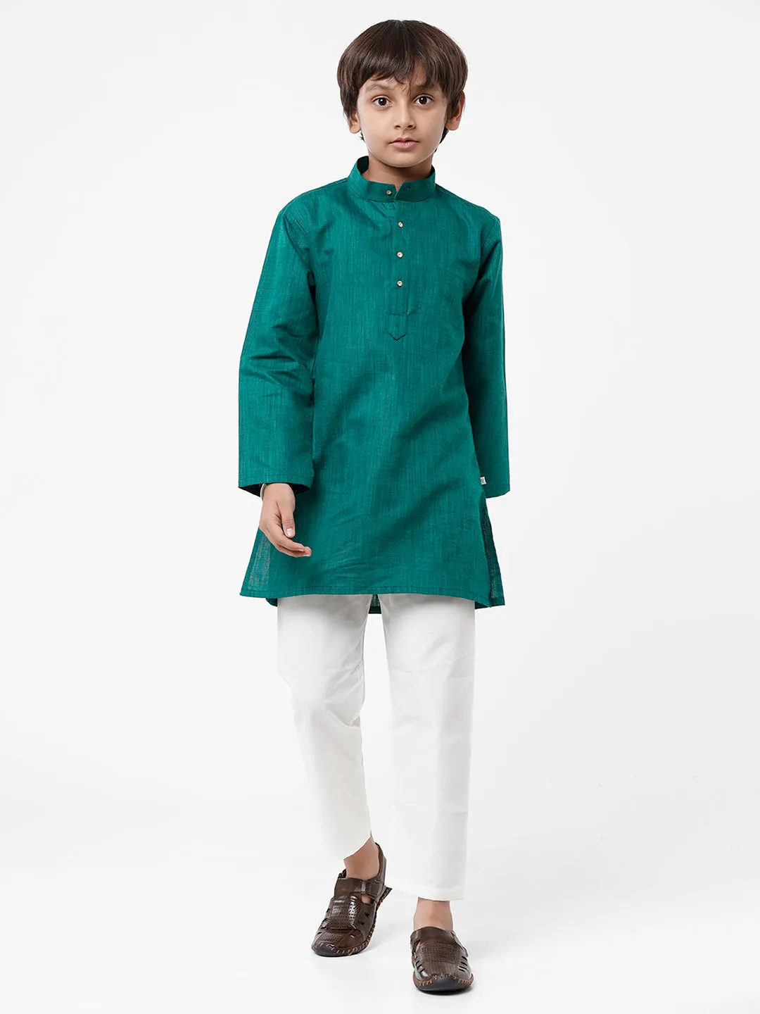 Boys Kurta Pyjama Set British Green