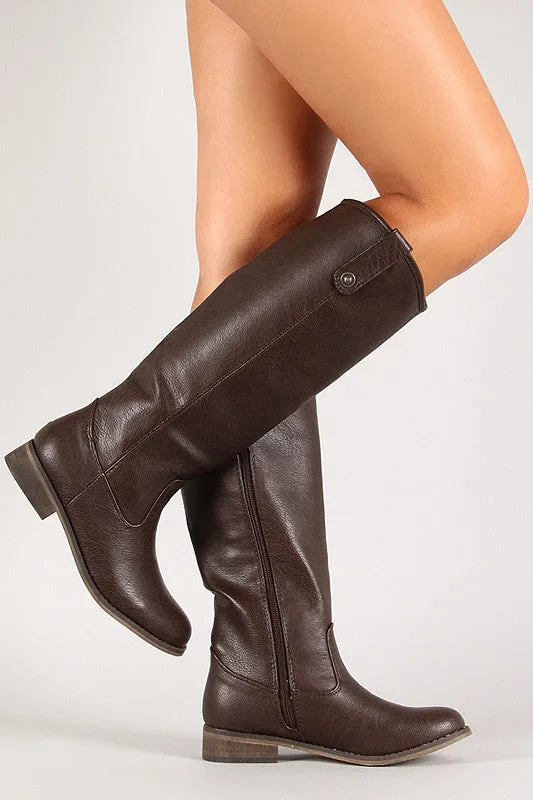 Breckelle Round Toe Riding Knee High Boot