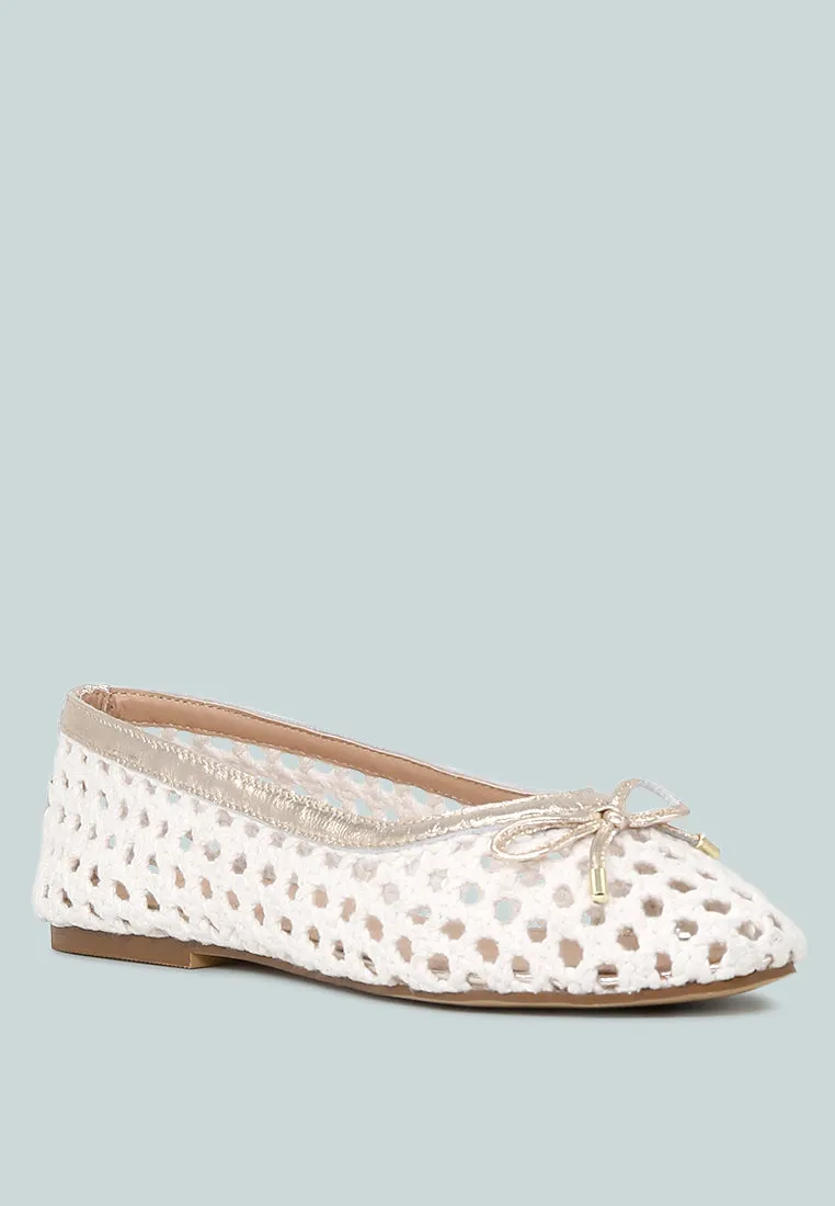 Brionna Cotton Mesh Flat Ballerinas