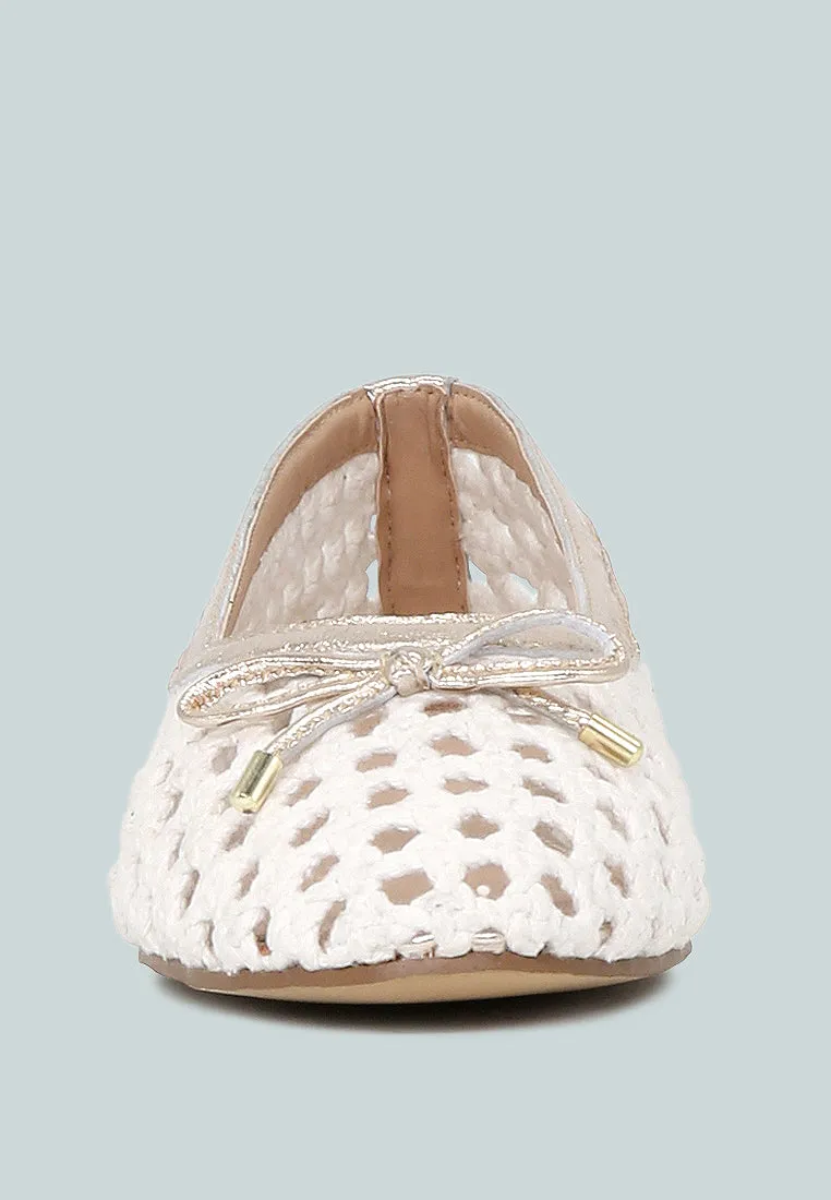 Brionna Cotton Mesh Flat Ballerinas