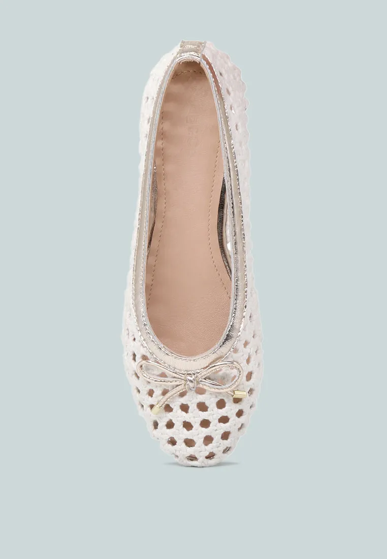 Brionna Cotton Mesh Flat Ballerinas