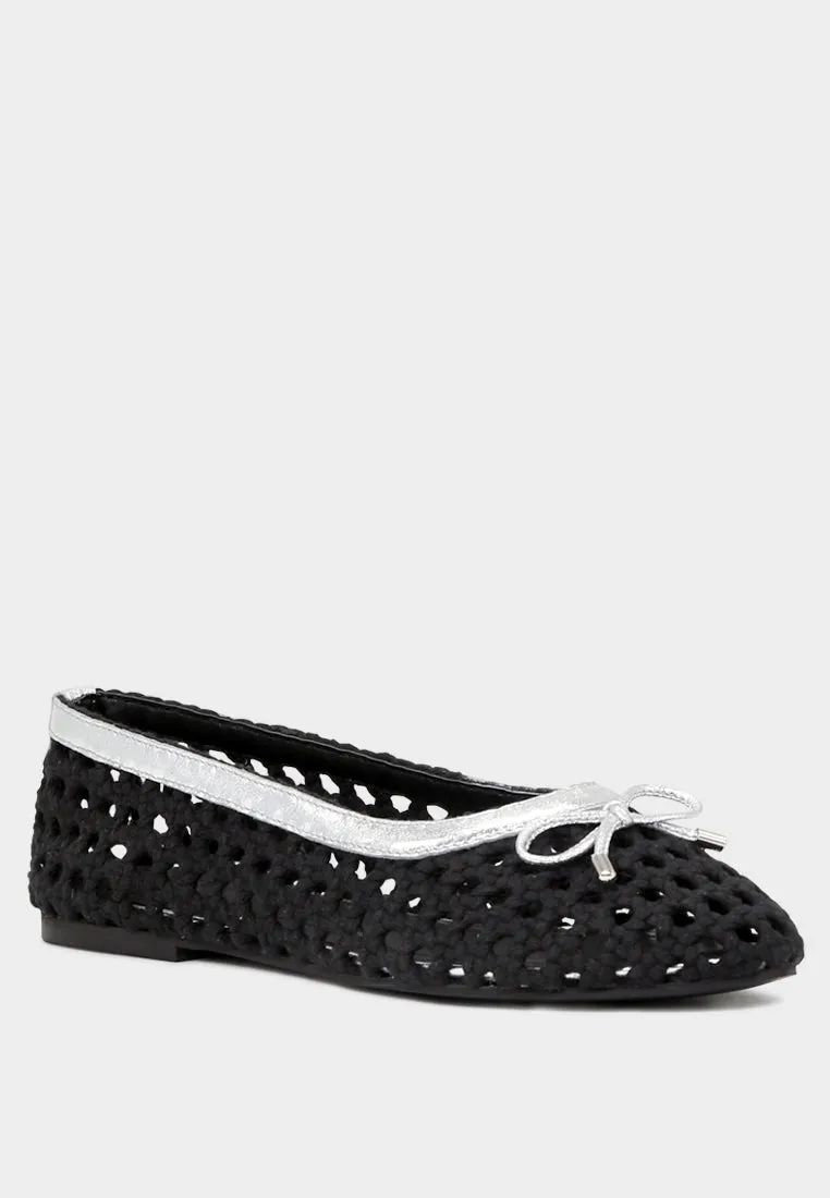 Brionna Cotton Mesh Flat Ballerinas