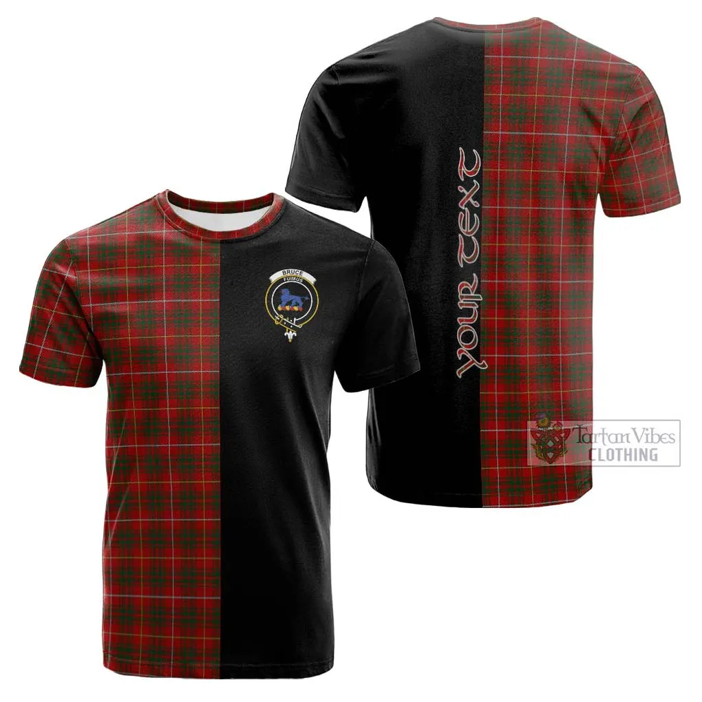 Bruce Tartan Cotton T-shirt with Family Crest and Half Of Me Style