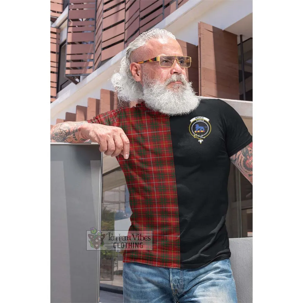 Bruce Tartan Cotton T-shirt with Family Crest and Half Of Me Style