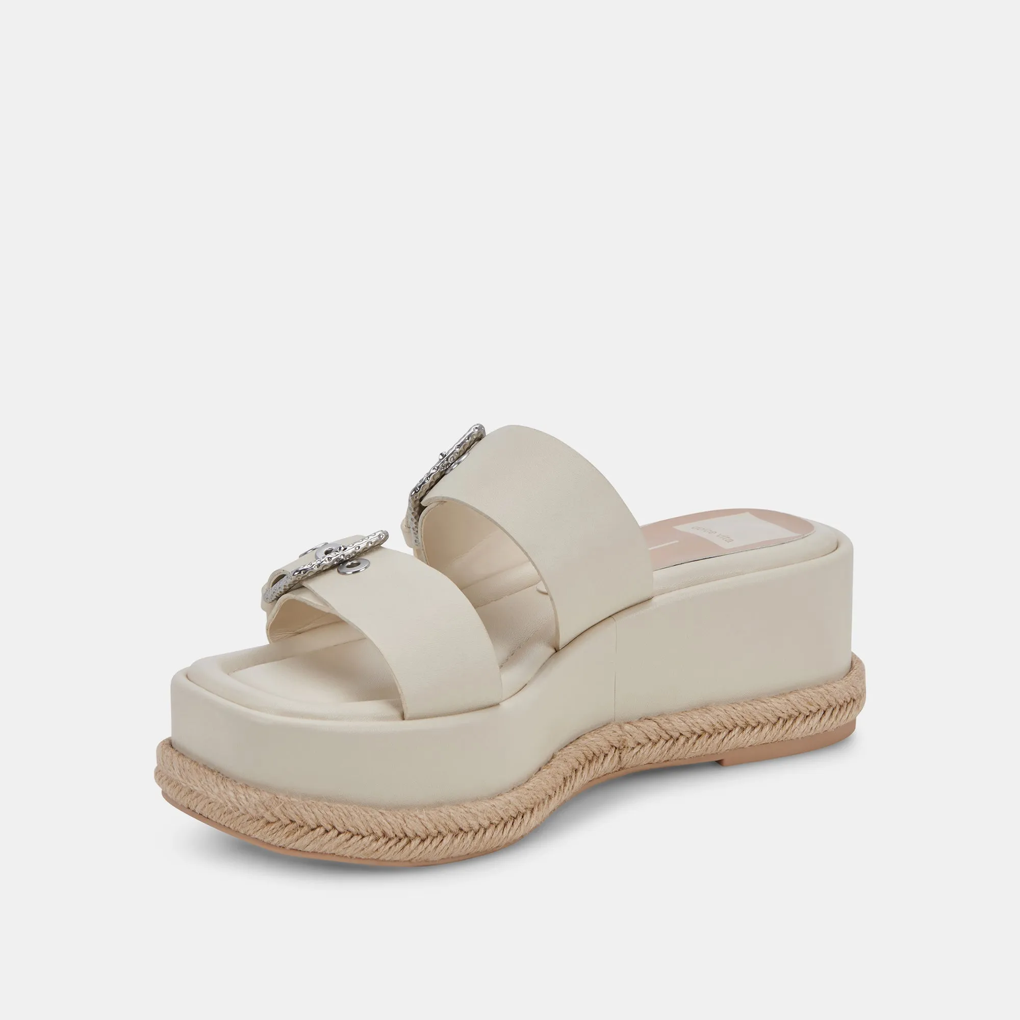 CANYON SANDALS IVORY LEATHER - re:vita