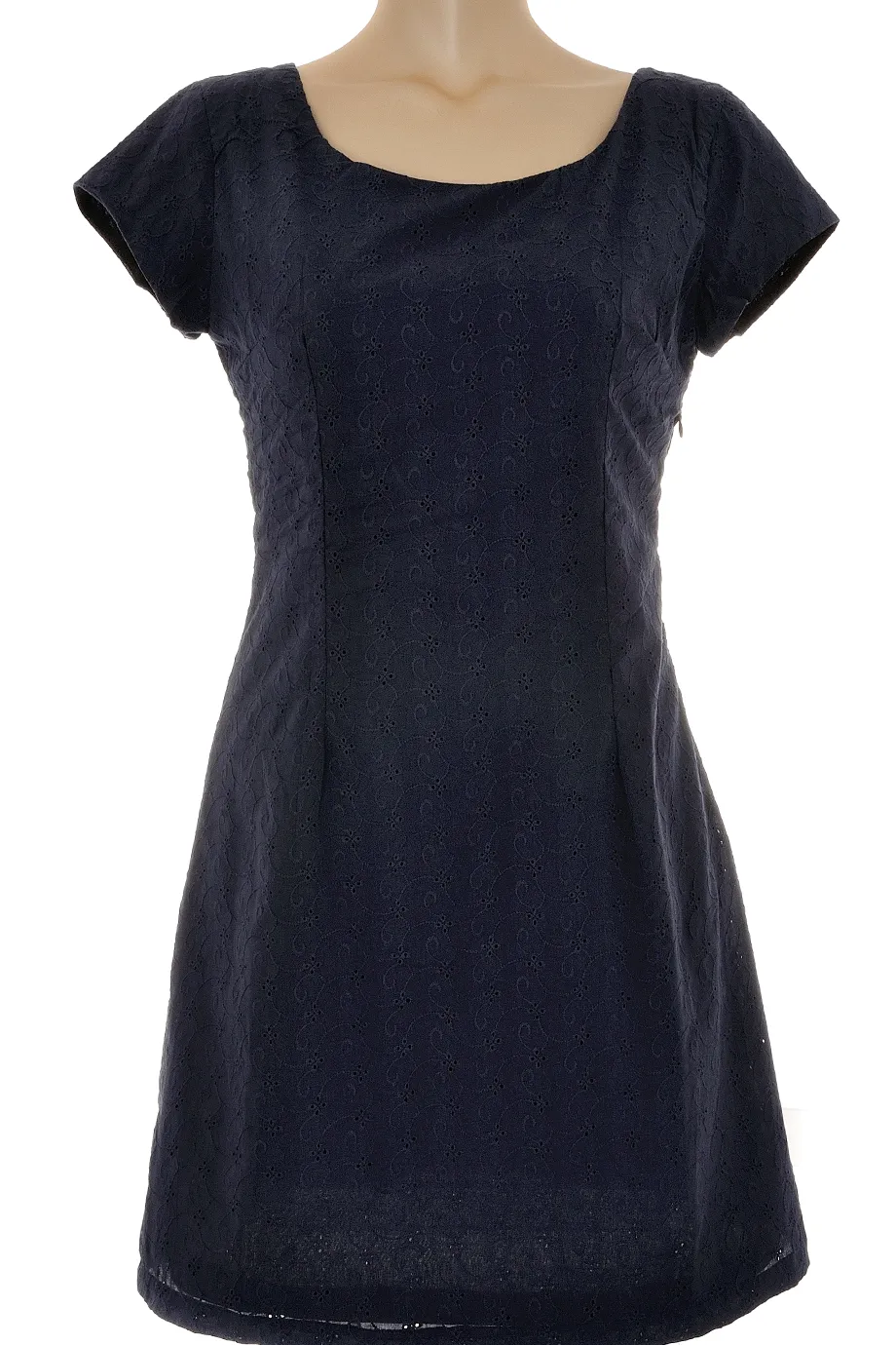 CARLOS MIELE ELIZA Open Back Blue Cotton Dress