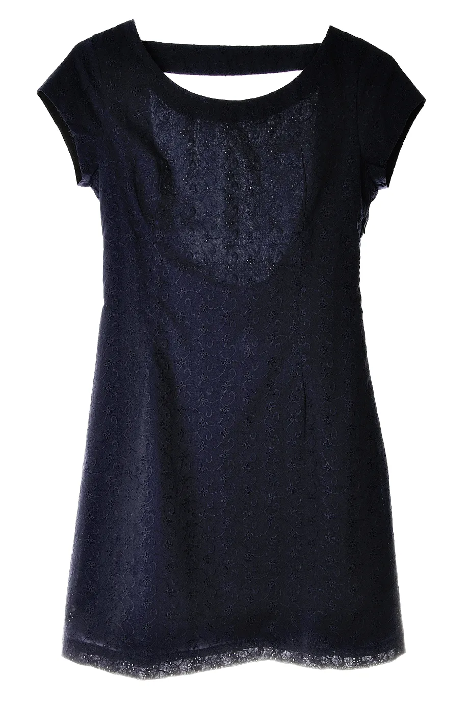 CARLOS MIELE ELIZA Open Back Blue Cotton Dress