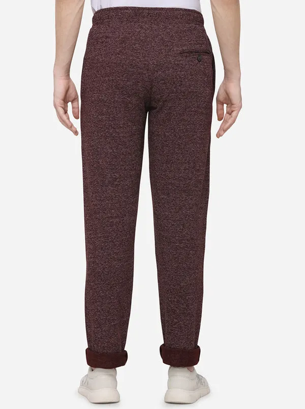 Carrot Brown Solid Slim Fit Track Pants | JadeBlue