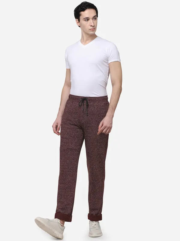 Carrot Brown Solid Slim Fit Track Pants | JadeBlue