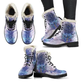 Chakra Dreamcatcher Faux Fur Leather Boots