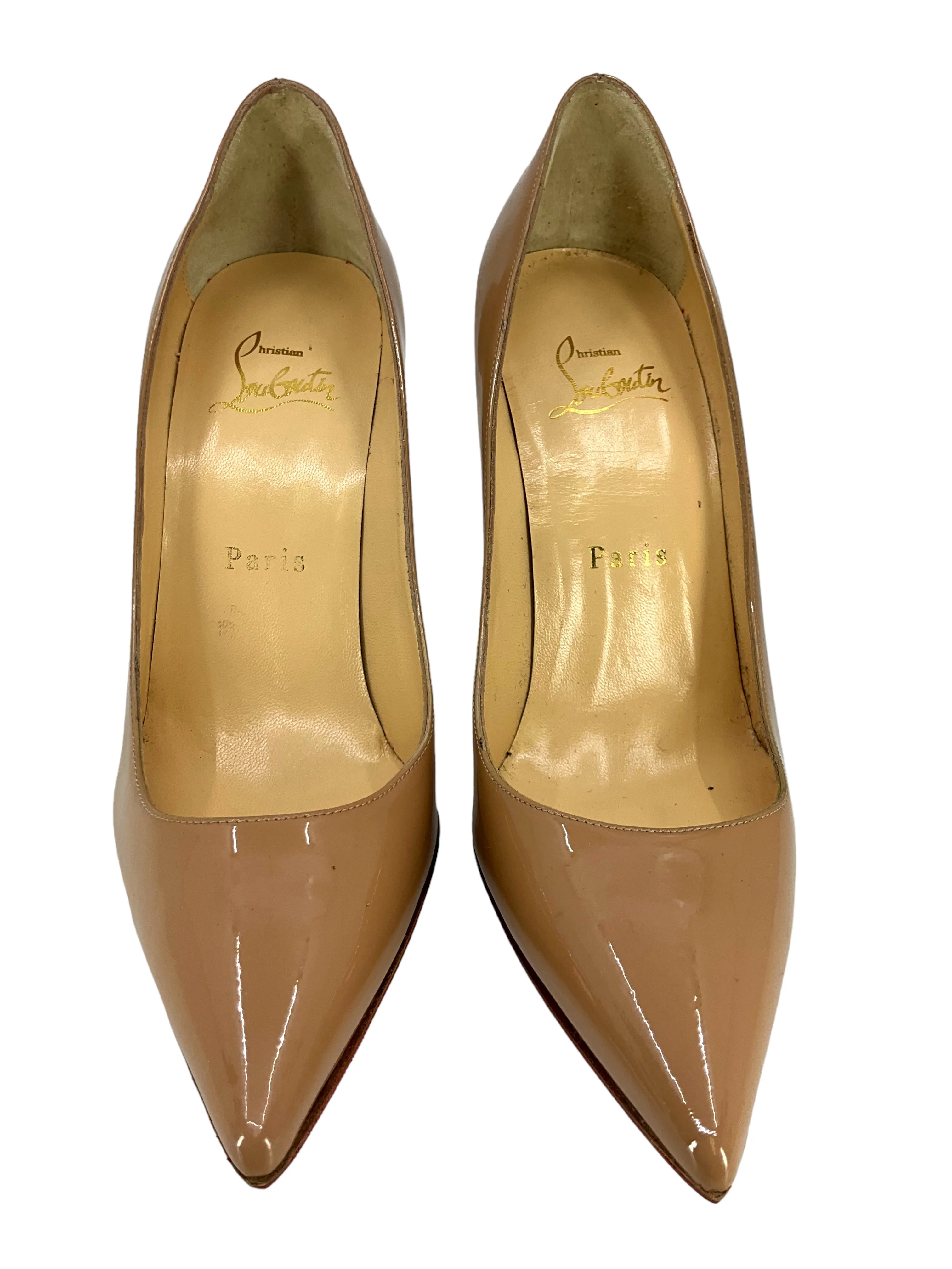 Christian Louboutin Patent Leather Point Toe Pumps Size 6.5