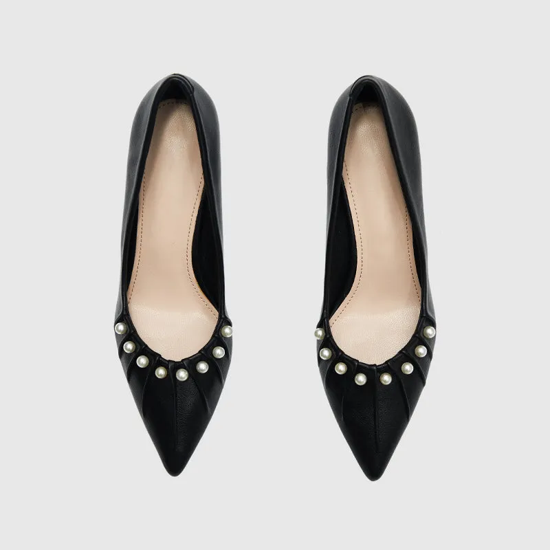 Chunky Heel Pumps Casual Black