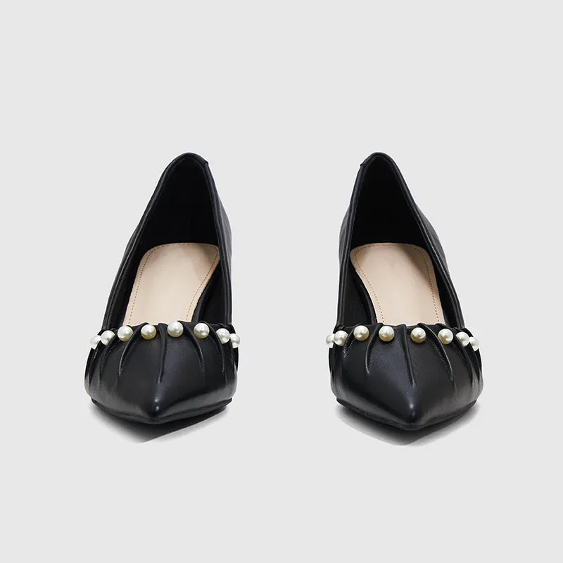 Chunky Heel Pumps Casual Black