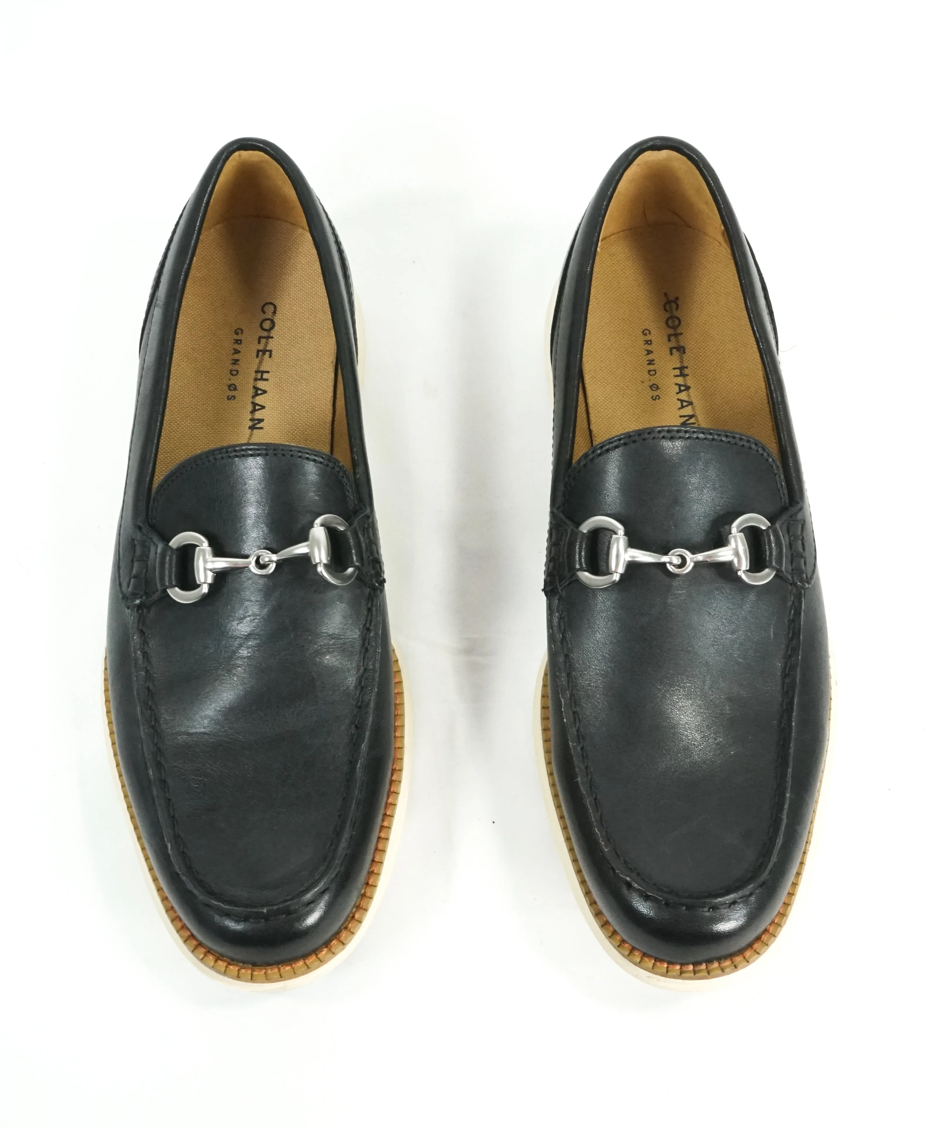 COLE HAAN - Air Grand OS Black Bit Front Padded Loafers - 7.5