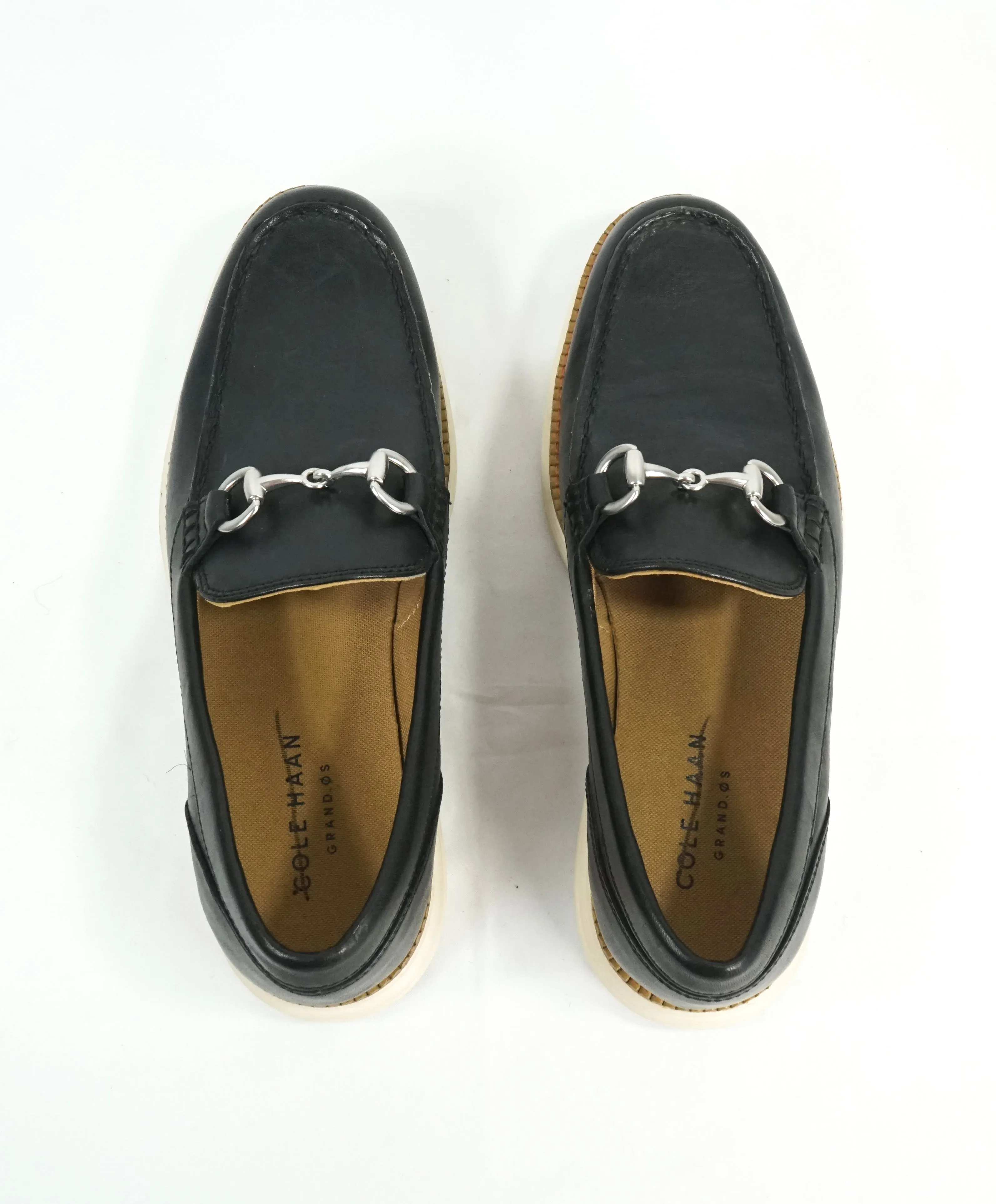 COLE HAAN - Air Grand OS Black Bit Front Padded Loafers - 7.5