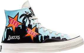 Converse Chinatown Market x Chuck 70 High Lakers Championship Jacket Sneakers, Blue