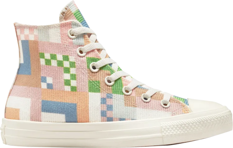 Converse Wmns Chuck Taylor All Star Crafted High Abstract Stripes Sneakers, White