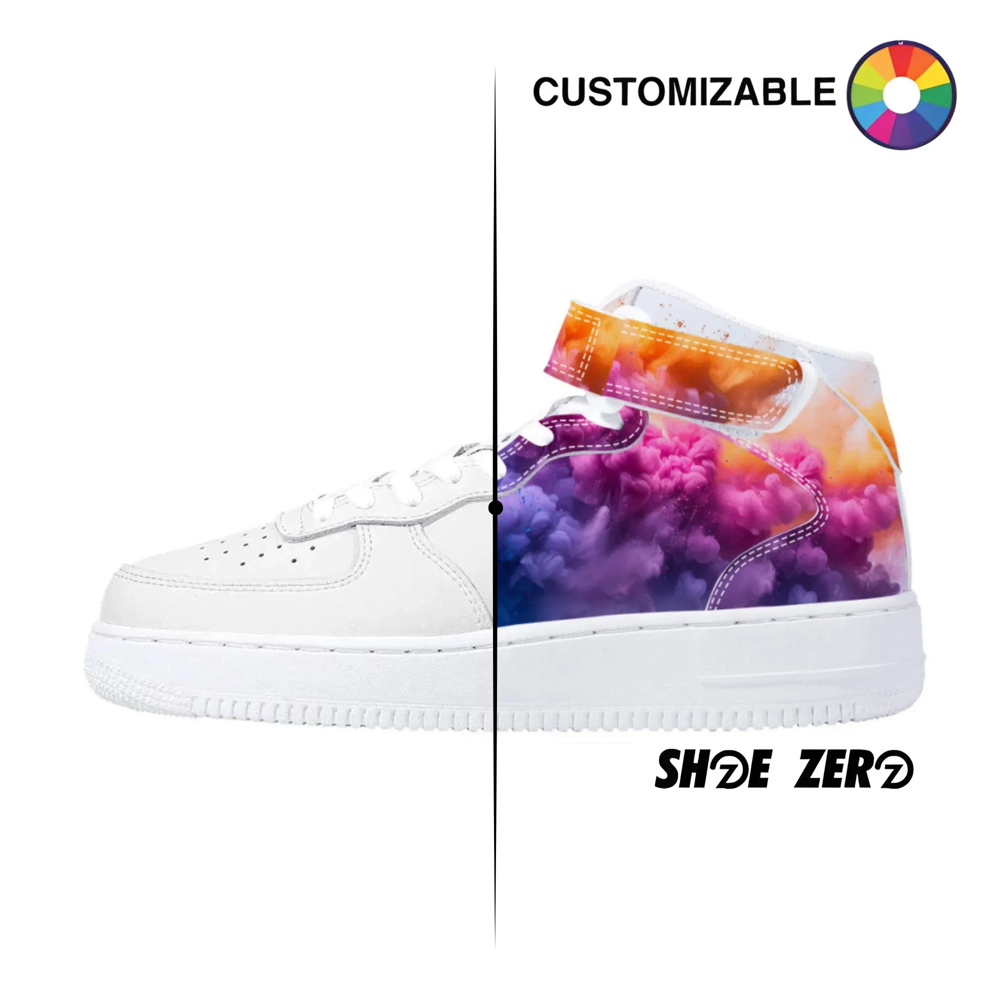 Customizable Vegan Leather Sneakers High Top