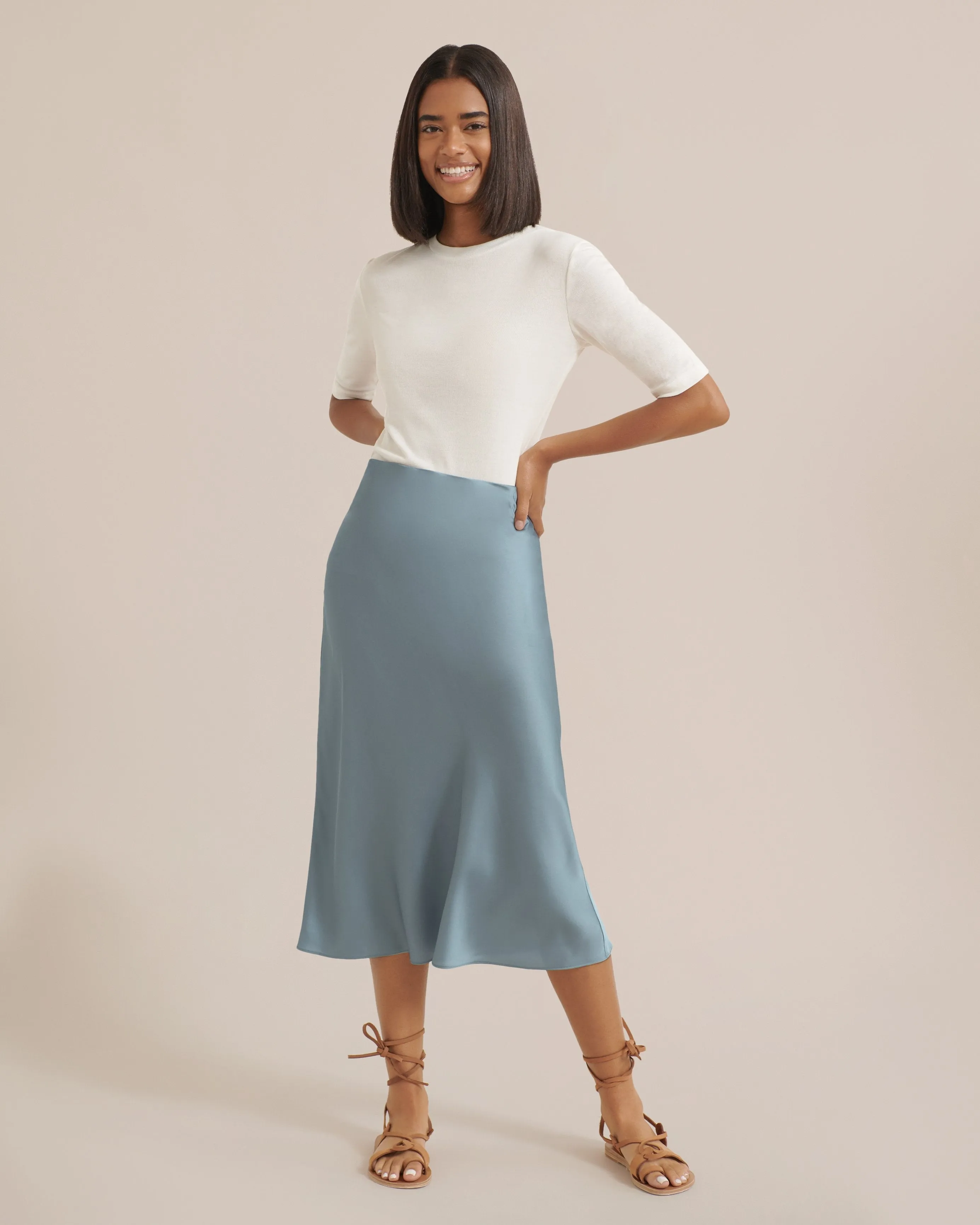 Dakota Satin Slip Skirt