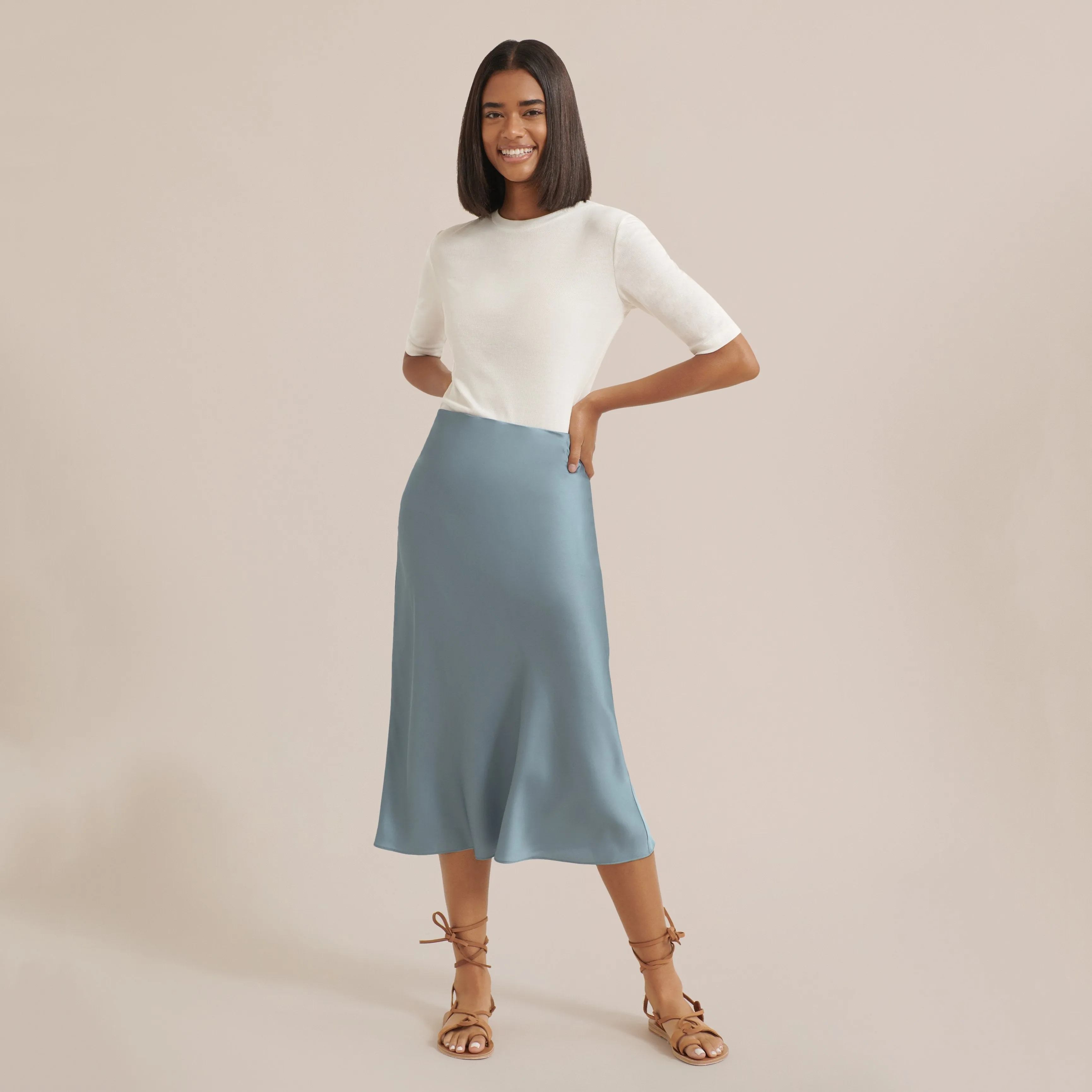 Dakota Satin Slip Skirt