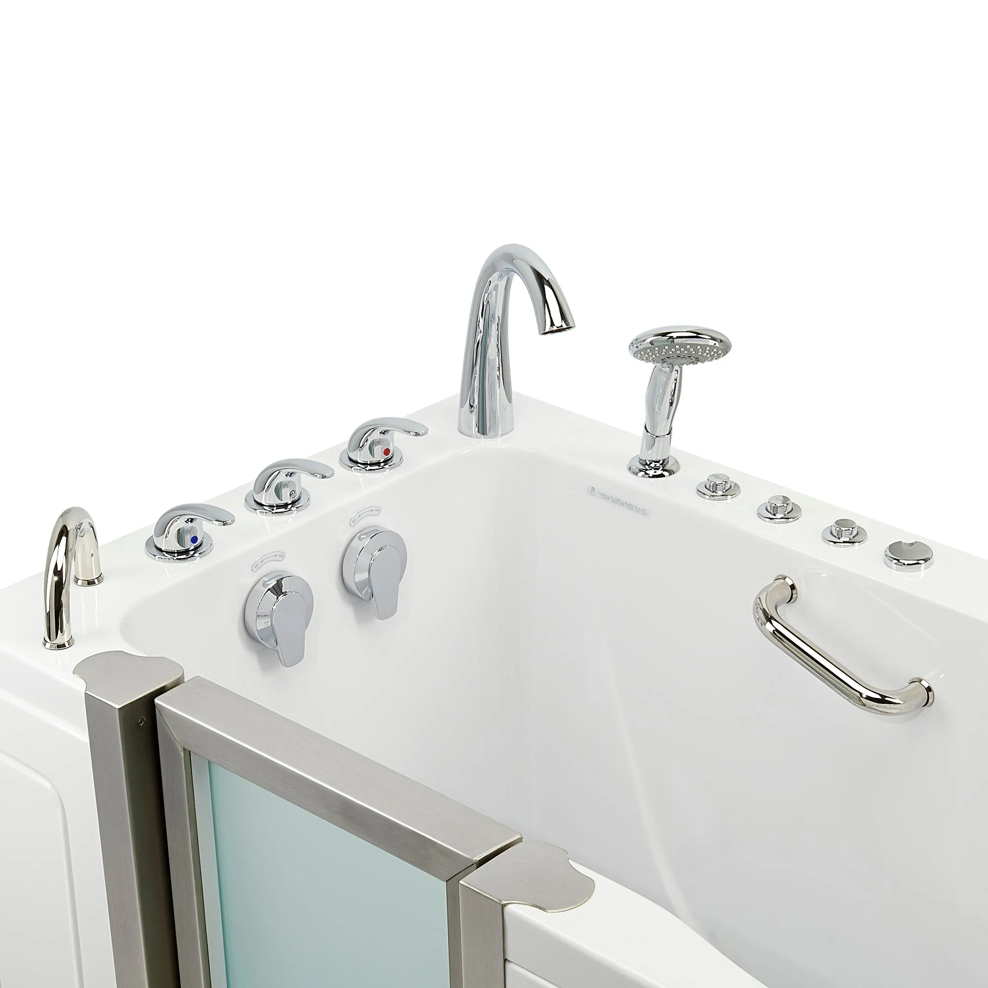 Ella's Bubbles Deluxe Walk-In Tub (29.5″W x 55″L) with Acrylic Inward Swinging Door.