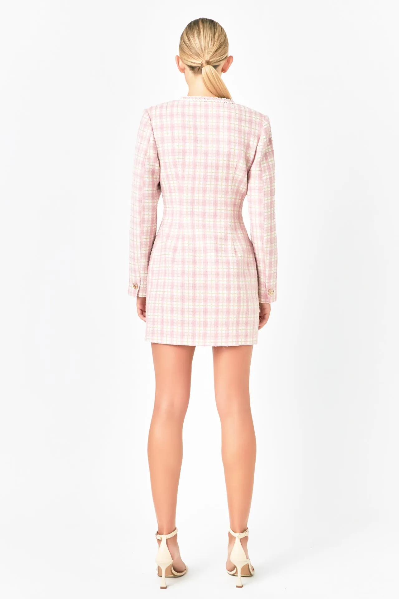 Endless Rose - Premium Long Sleeve Tweed Mini Dress