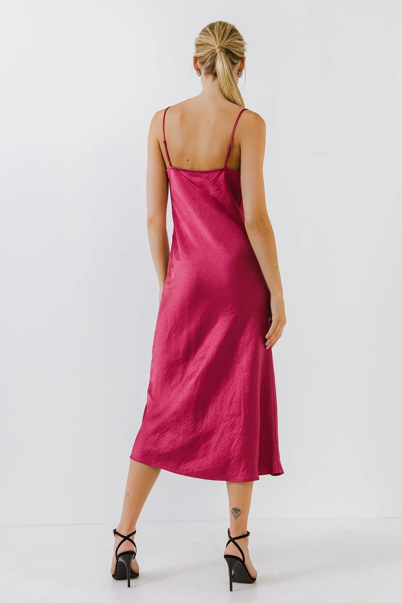 Endless Rose - Satin Midi Dress