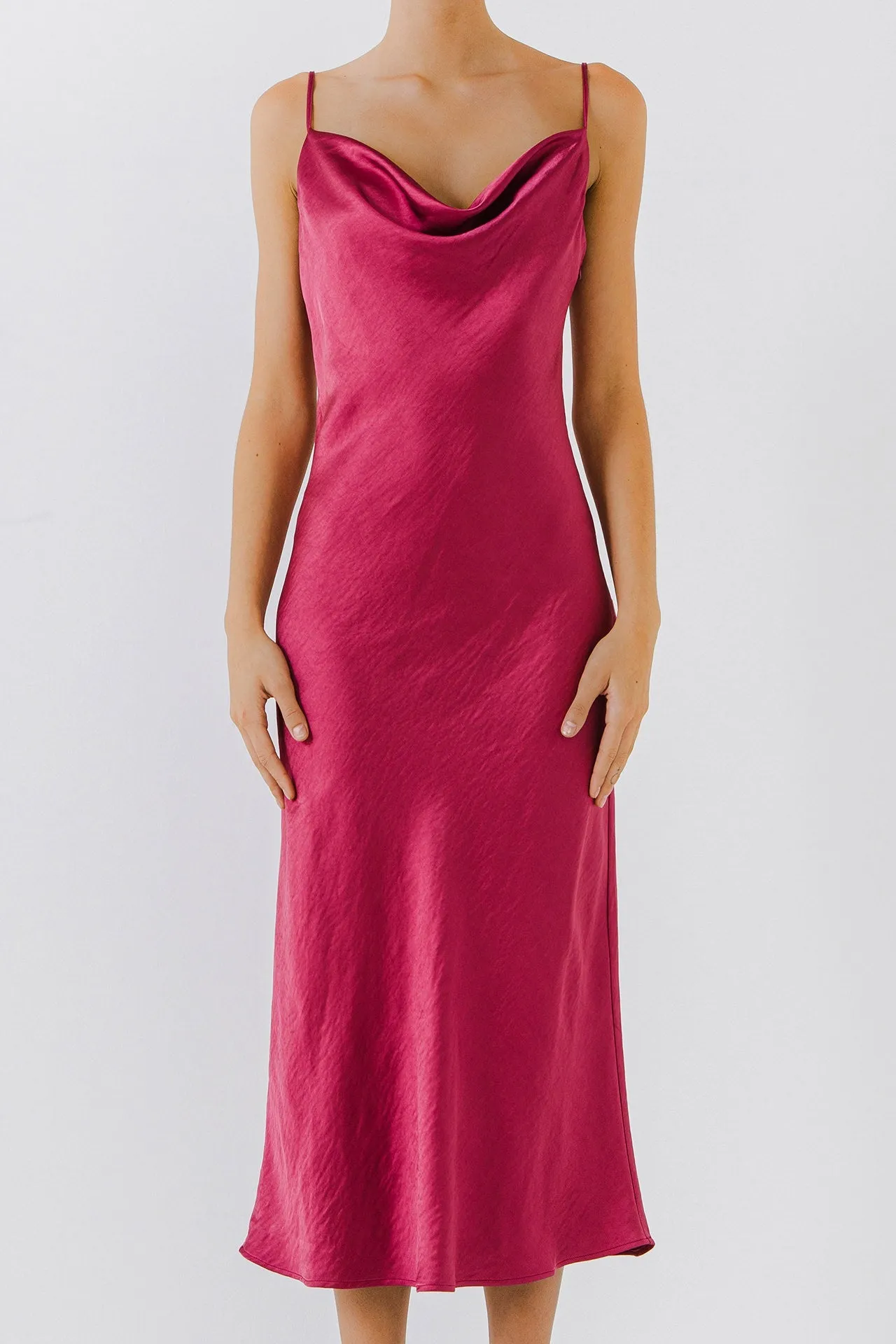 Endless Rose - Satin Midi Dress